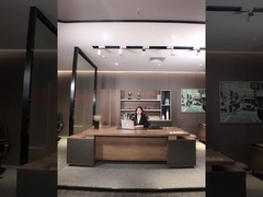 ウォールナットカラー モダンマネージャー オフィス デスク 商用家具