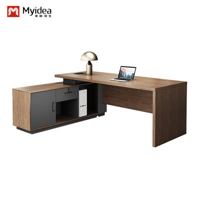 サポート カスタマイズ Myidea オフィス ボス デスク モダン シンプル 家具 サブキャビネット付き シングルパーソン