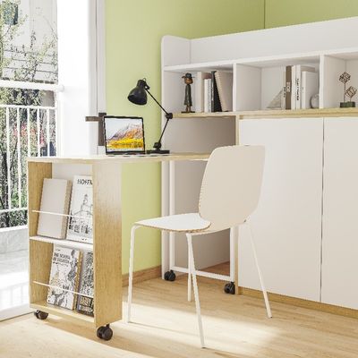 Twin Wooden Loft Bed With Wardrobe