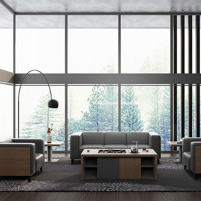 Modern Minimalist Modular Combination Leather Sofa Set, Resting Area, Company Reception, Negotiation, Office Furniture