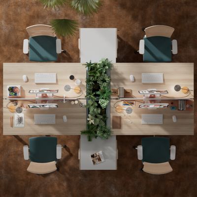 Staff office desk and chair set, employee workstation table and booth, financial office, four-person screen desk and chair