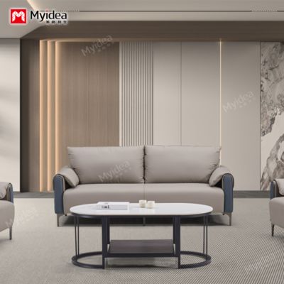 購入 現代的な高級デザイン オフィスソファセット レザーコーヒーテーブル ビジネス レセプション 会社のオーナー 交渉 ホテル ロビー 店舗 ラウンジ online manufacture