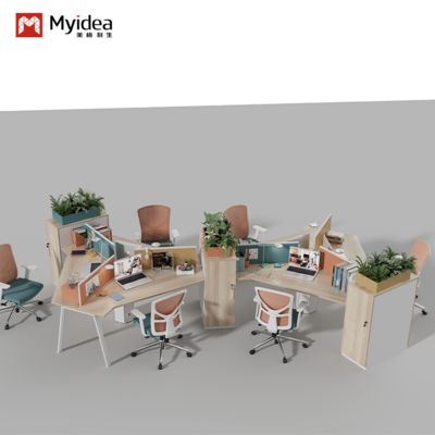 購入 Myidea 大型収納用キャビネット,オフィスデスク,スクリーン面,スタッフデスクと椅子,コンピュータデスクと組み合わせ,複数人用オフィス家具 online manufacture