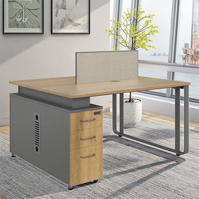 Two Person, Four Person Company Employee Desk and Drawers, Large Capacity Storage Desk, Computer Desk