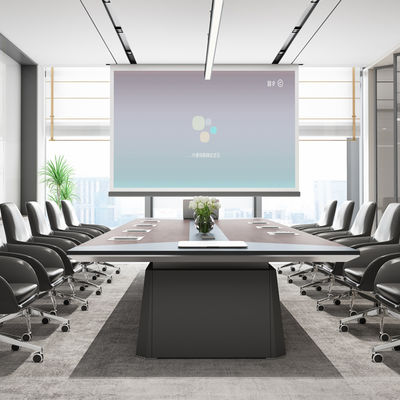 Modern minimalist large solid wood conference table, Nordic business negotiation chief reception table, solid wood table supporting customization