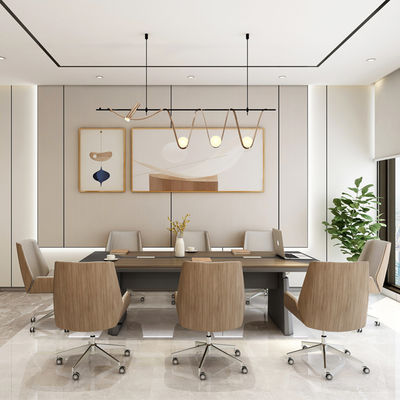 Advanced Nordic minimalism, high-end long table business reception, modern design negotiation table, office conference table