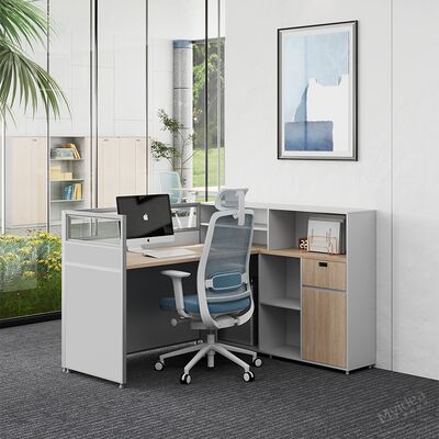 購入 収納キャビネット付きのMyideaスタッフデスク、スクリーンタイプ、シングルシート、シンプルでモダンなオフィス、コンピューターデスク online manufacture