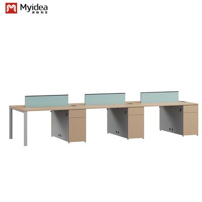 Foshan Wholesale Wooden Staff Desk with Panel Design Modern Eco-Friendly for Home Office and Office Use