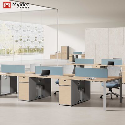Foshan Wholesale Wooden Staff Desk with Panel Design Modern Eco-Friendly for Home Office and Office Use