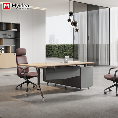 購入 Myidea 輸出・外貿易監督デスク 副内閣事務デスク付きL型ボスデスク online manufacture
