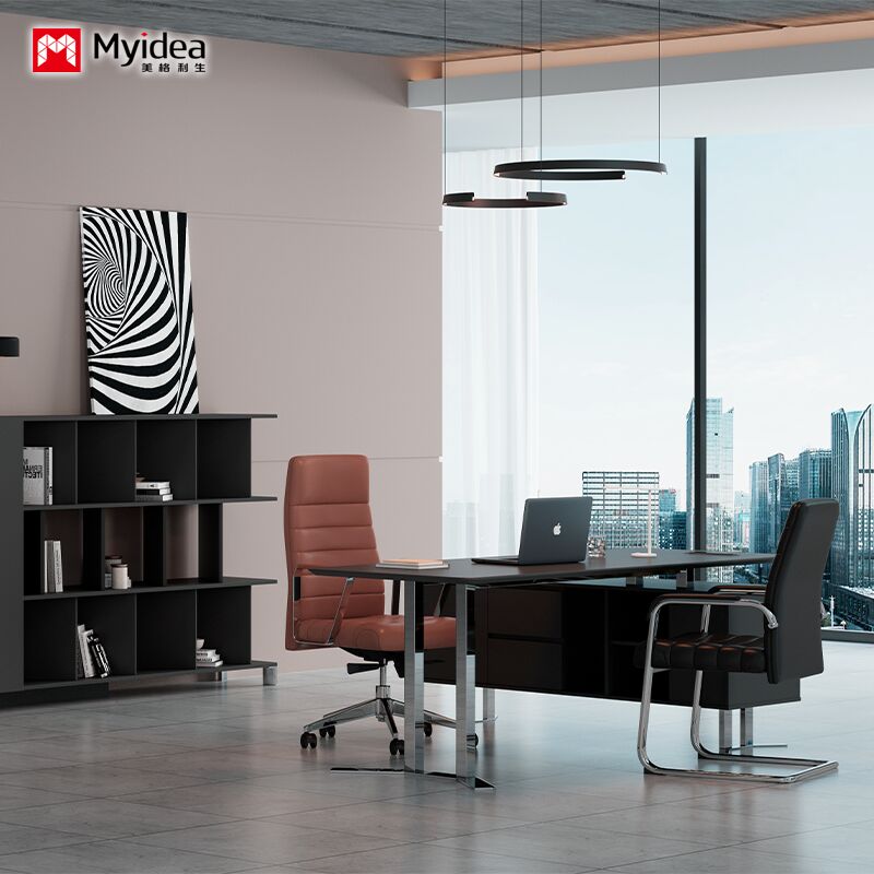 Customization Design Sense, Business Desk, Atmospheric Boss, Supervisor Desk, Fashionable with Cabinet, Large Class Desk
