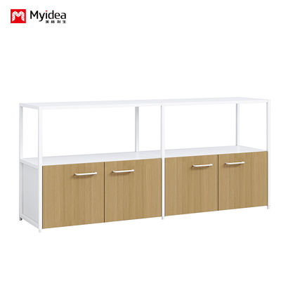 Myidea クラシック 2層茶水キャビネット 会社 オフィス ディスプレイ パーティション キャビネット ドア付きの文書とデータ保管キャビネット